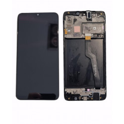 Samsung A10 Pantalla LCD y Táctil con Marco Negra Despiece