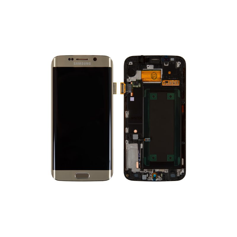 Samsung Galaxy S6 Edge SM-G925F Pantalla LCD + Tactil service Pack  Dorada Oro Original Usado