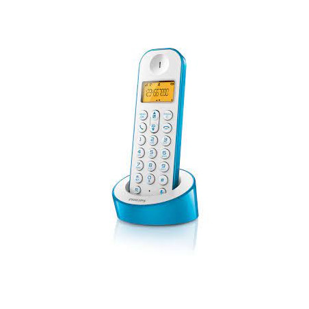Telefono Fijo Inalambrico Philips D120 Azul y Blanco