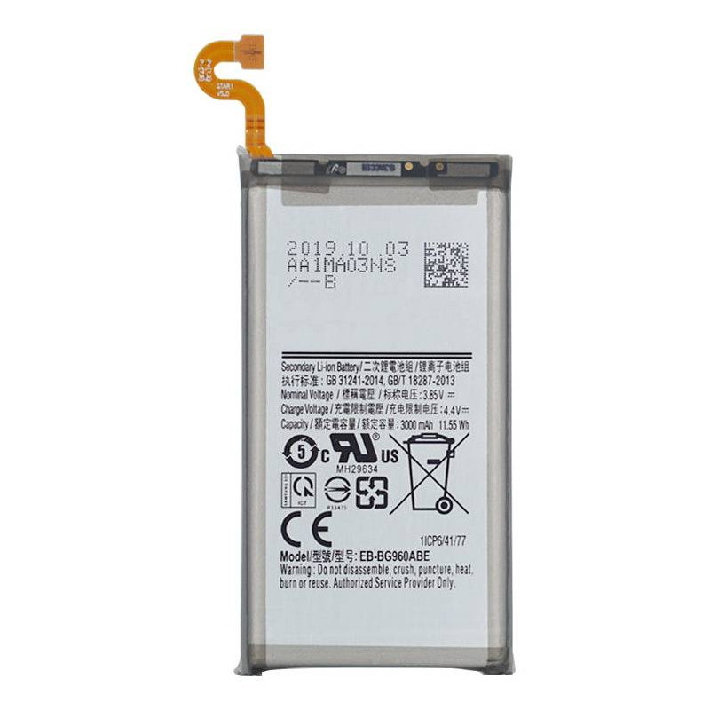 Batería EB-BG960ABE para Samsung Galaxy S9, SM- G960 - 3000mAh/3.85 V / 11.55 Wh / Li-ion